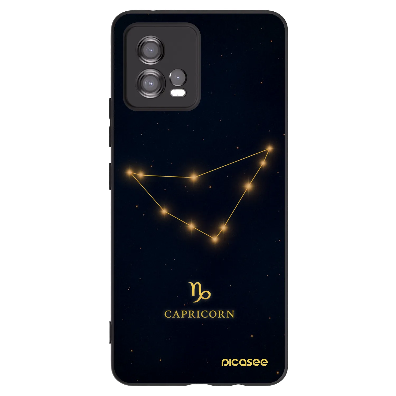 Picasee silikonski črni ovitek za Motorola Moto G72 - CAPRICORN