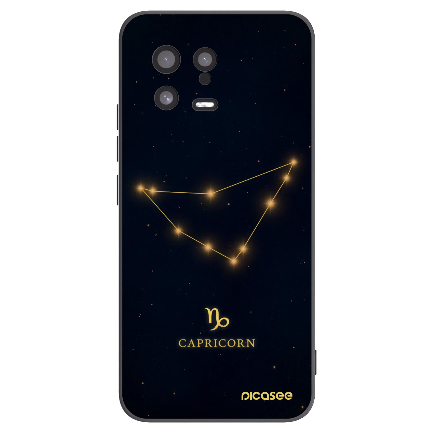 Picasee silikonski črni ovitek za Xiaomi 13 - CAPRICORN