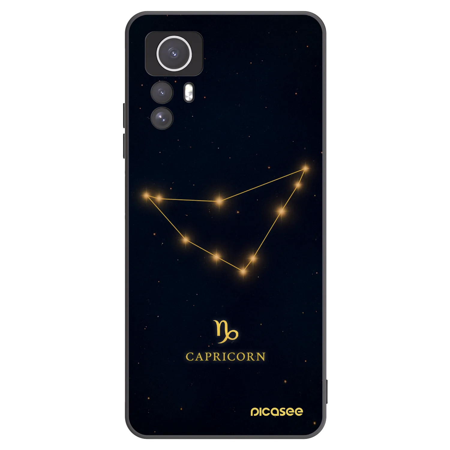 Picasee silikonski črni ovitek za Xiaomi Redmi Note 12S - CAPRICORN
