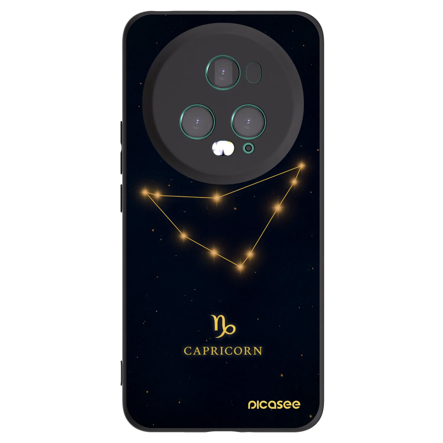 Picasee silikonski črni ovitek za Honor Magic5 Pro - CAPRICORN