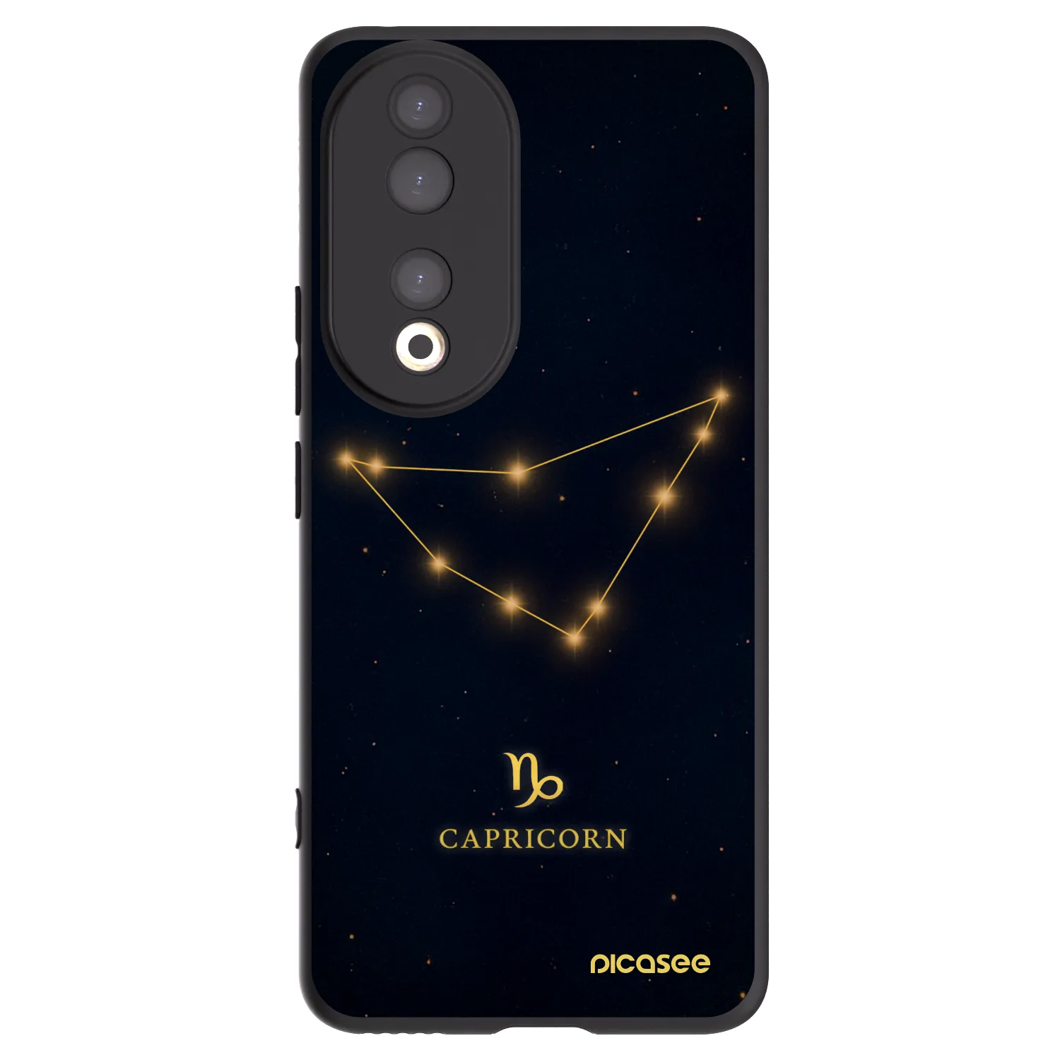 Picasee silikonski črni ovitek za Honor 90 5G - CAPRICORN