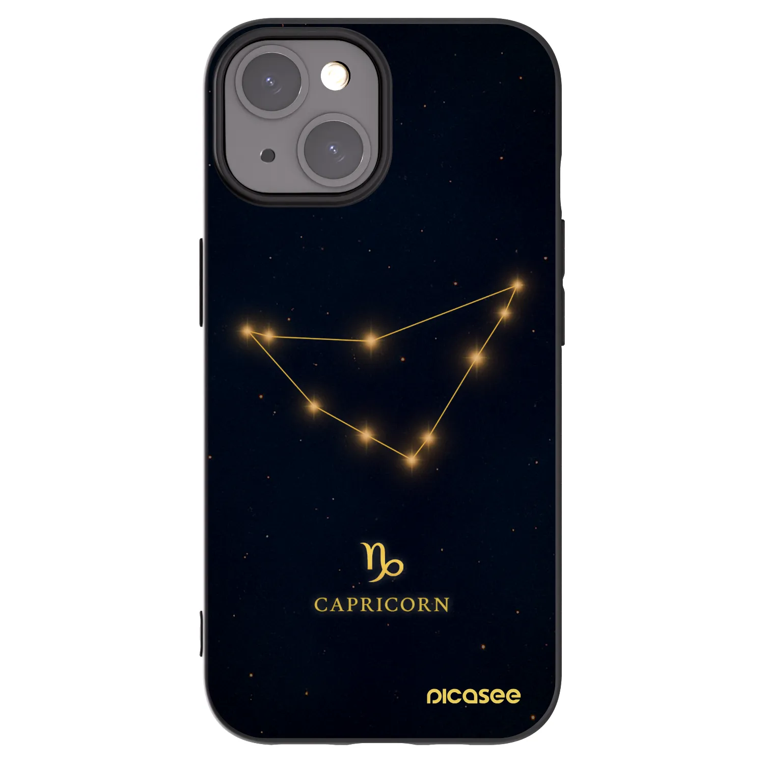 Picasee silikonski črni ovitek za Apple iPhone 15 - CAPRICORN
