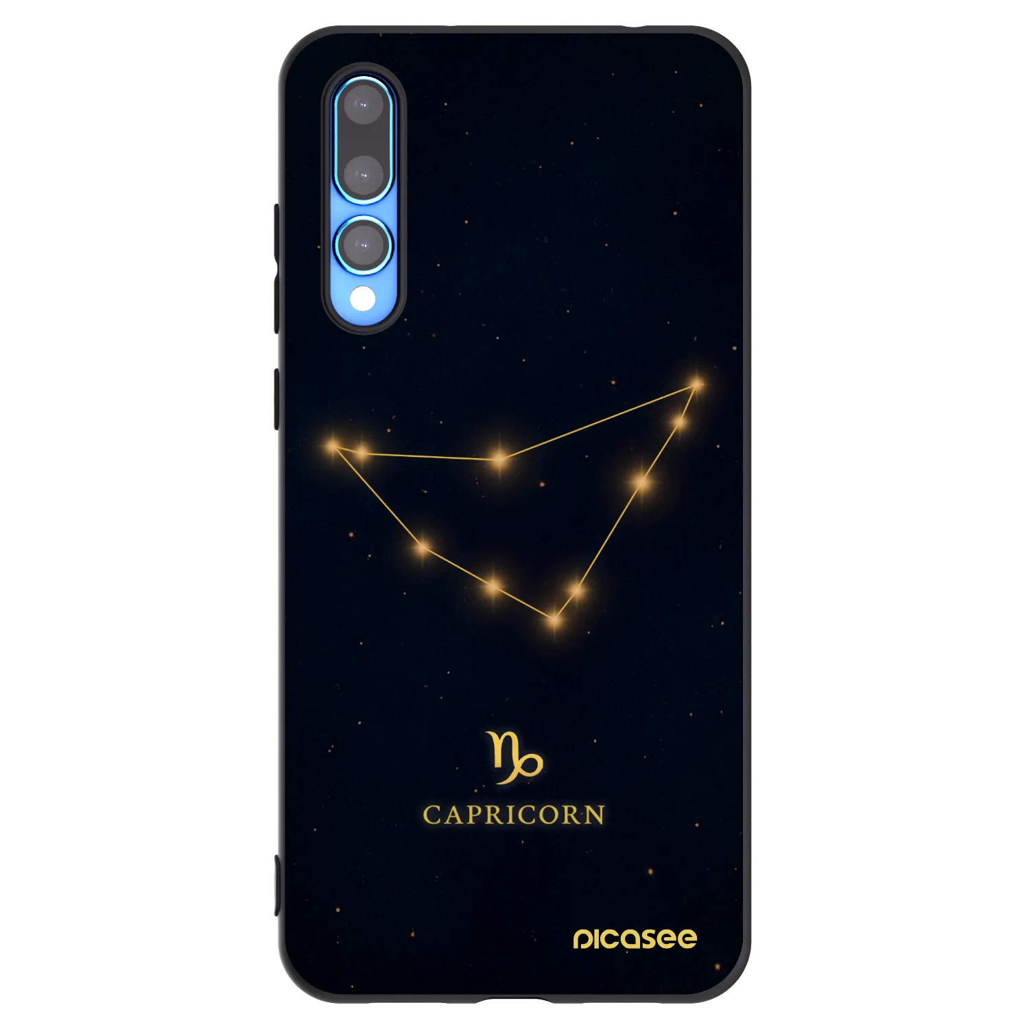 Picasee silikonski črni ovitek za Huawei P20 Pro - CAPRICORN