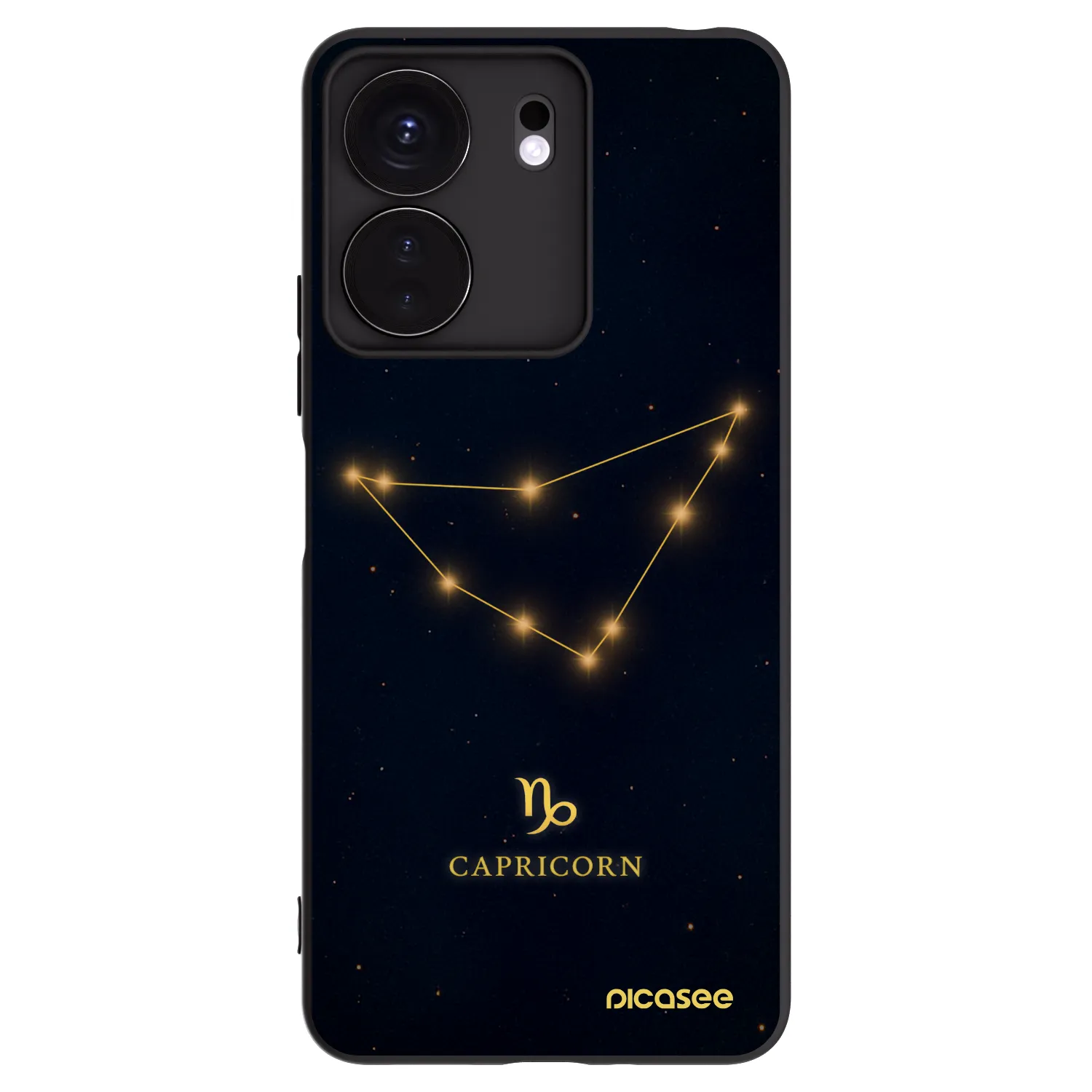 Picasee silikonski črni ovitek za Xiaomi Redmi 13C 4G - CAPRICORN