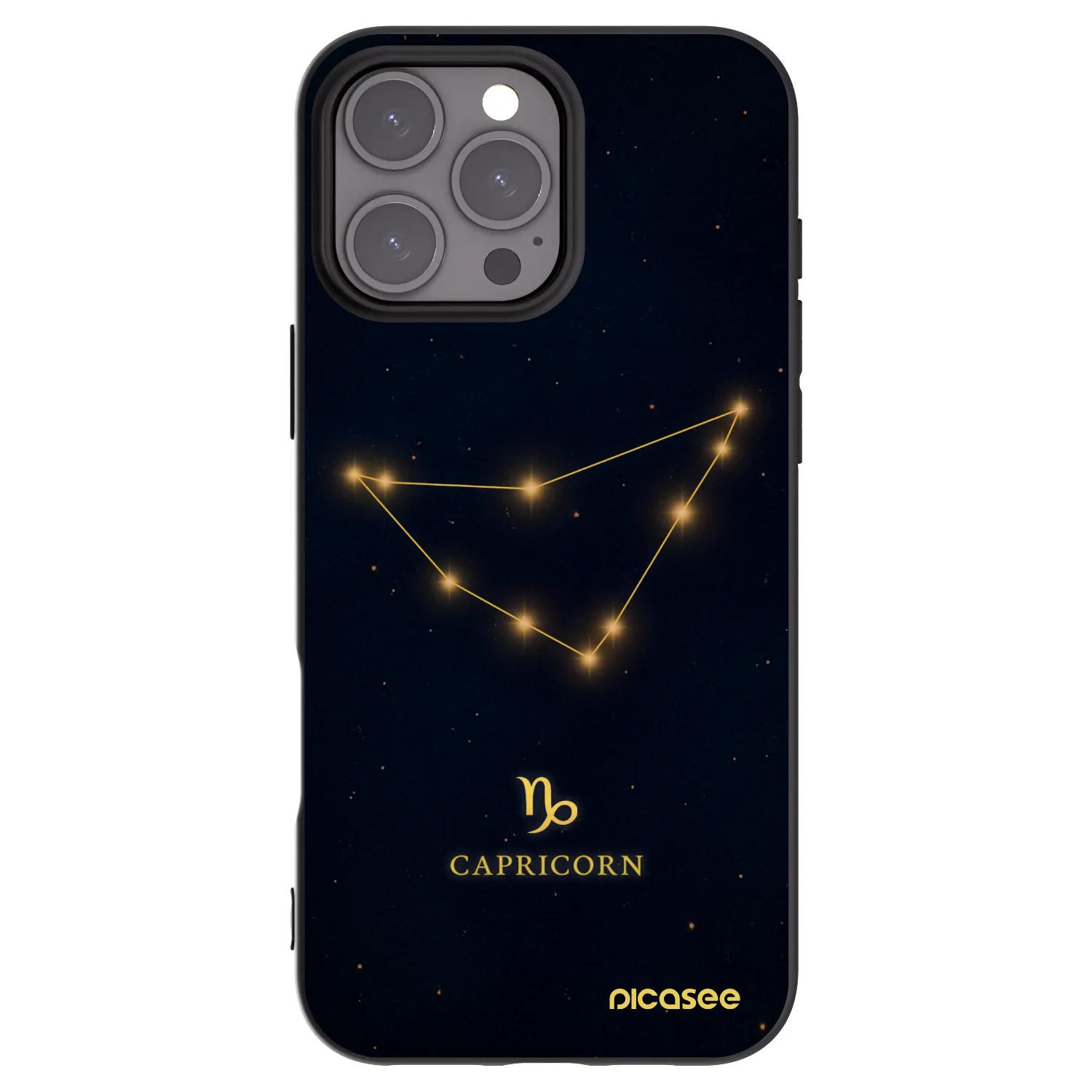 Picasee silikonski črni ovitek za Apple iPhone 16 Pro Max - CAPRICORN