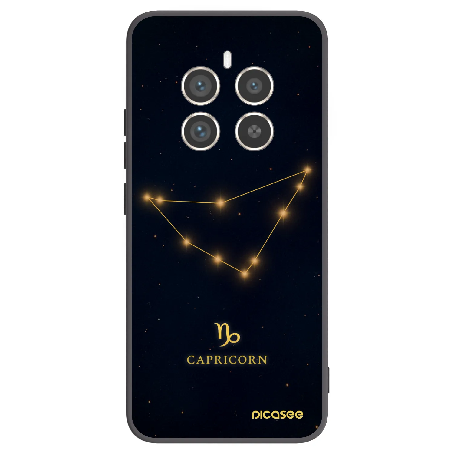 Picasee silikonski črni ovitek za Realme 12 Pro 5G - CAPRICORN