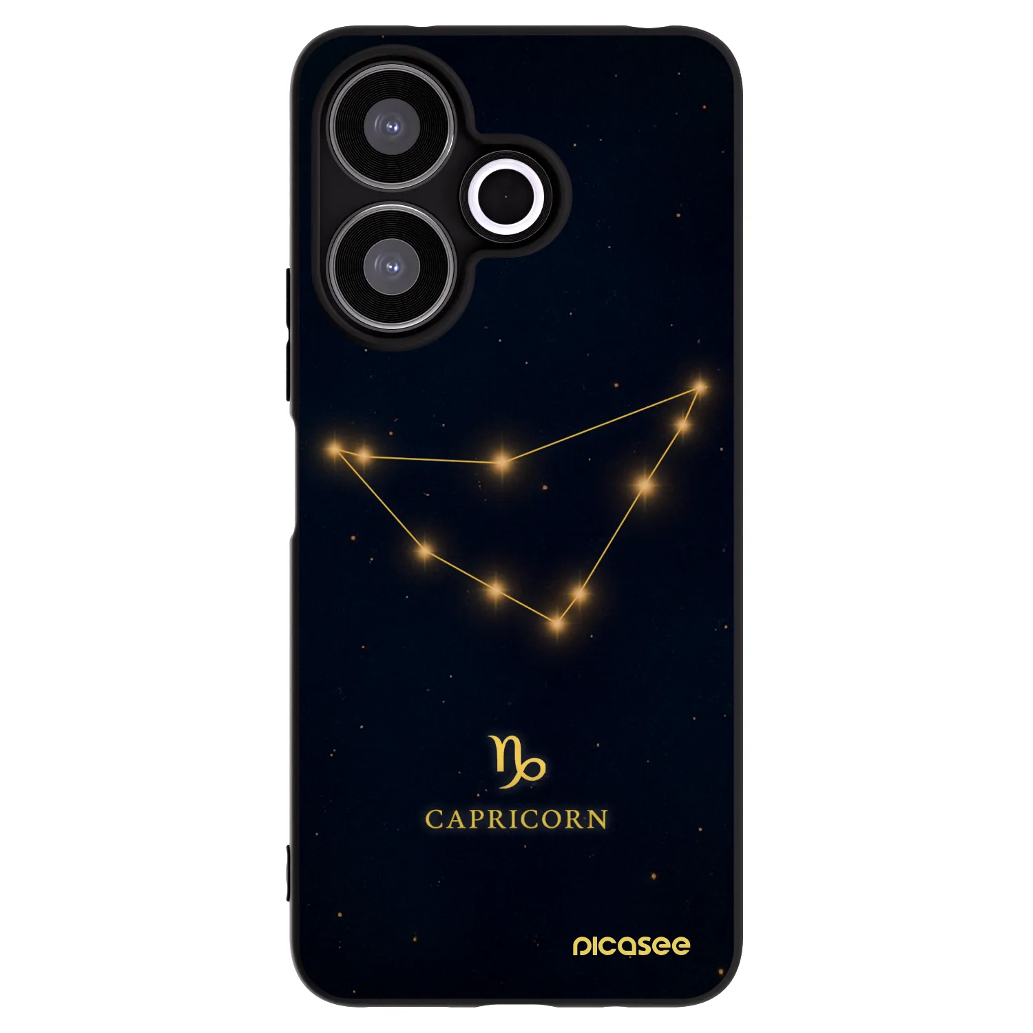 Picasee silikonski črni ovitek za Xiaomi Redmi 13 4G - CAPRICORN