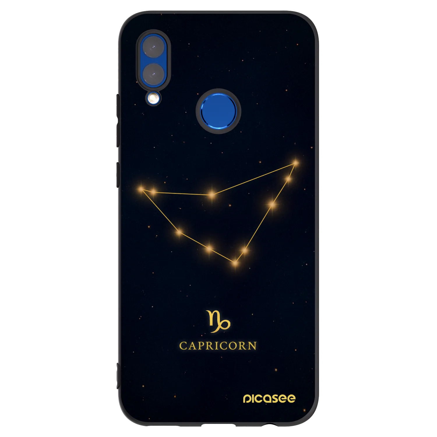 Picasee silikonski črni ovitek za Honor 10 Lite - CAPRICORN