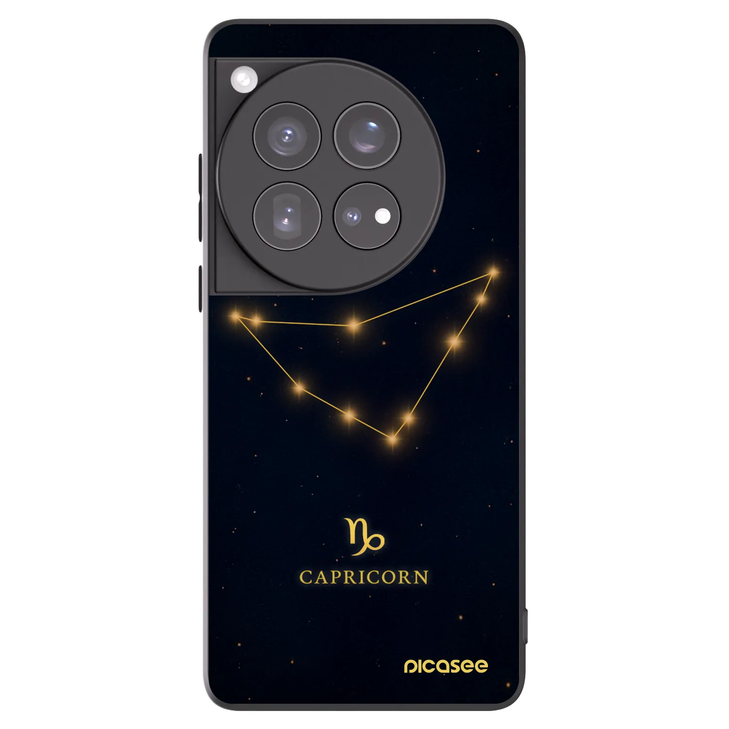 Picasee silikonski črni ovitek za OnePlus 12 5G - CAPRICORN