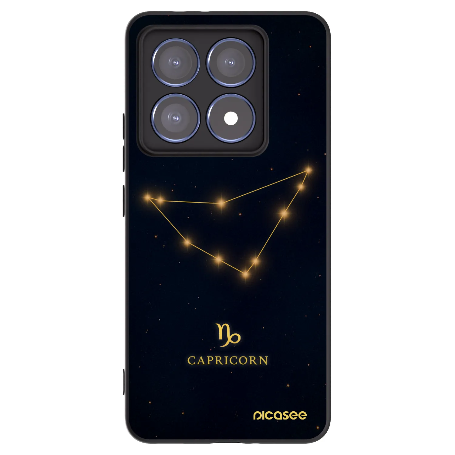 Picasee silikonski črni ovitek za Xiaomi 14T Pro - CAPRICORN