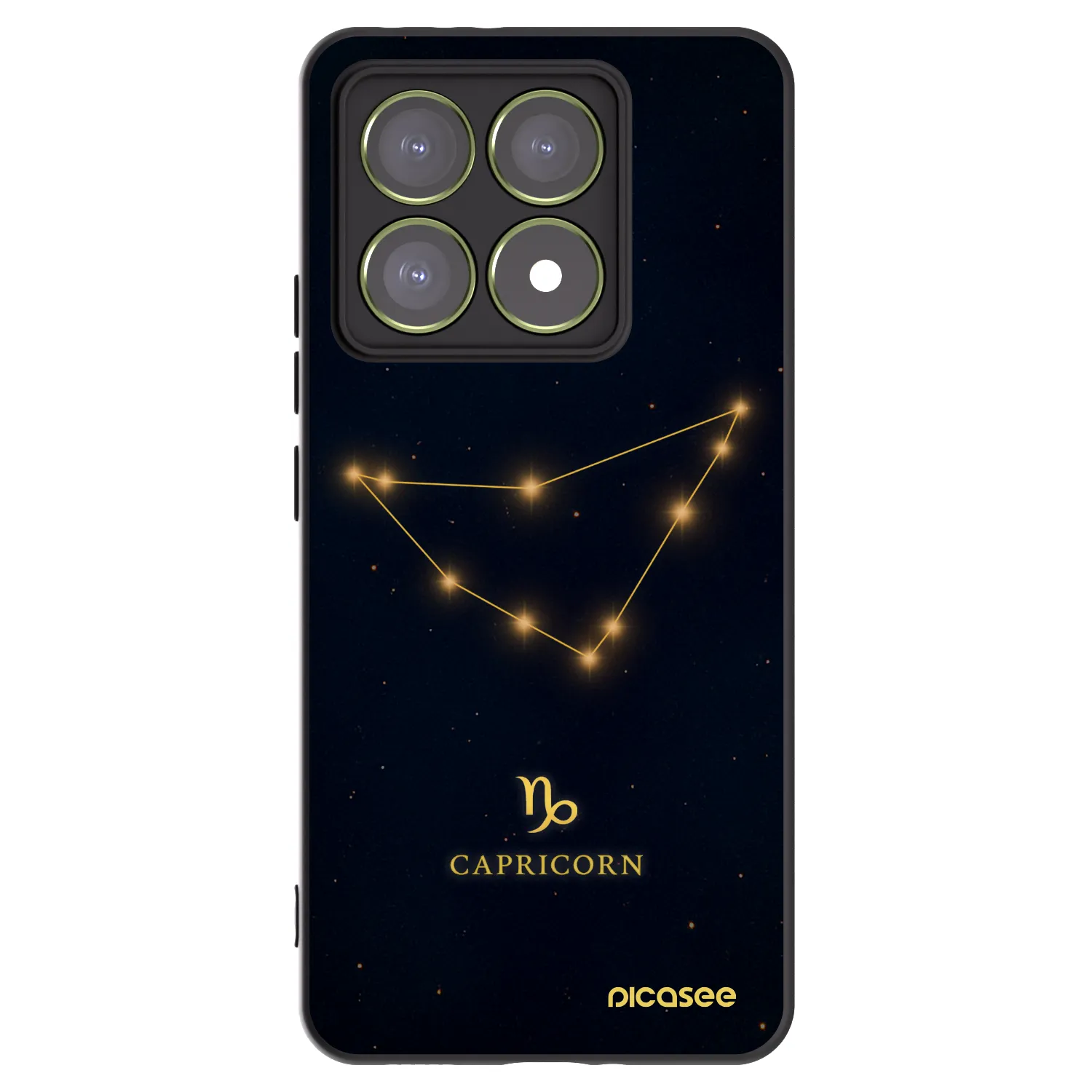 Picasee silikonski črni ovitek za Xiaomi 14T - CAPRICORN