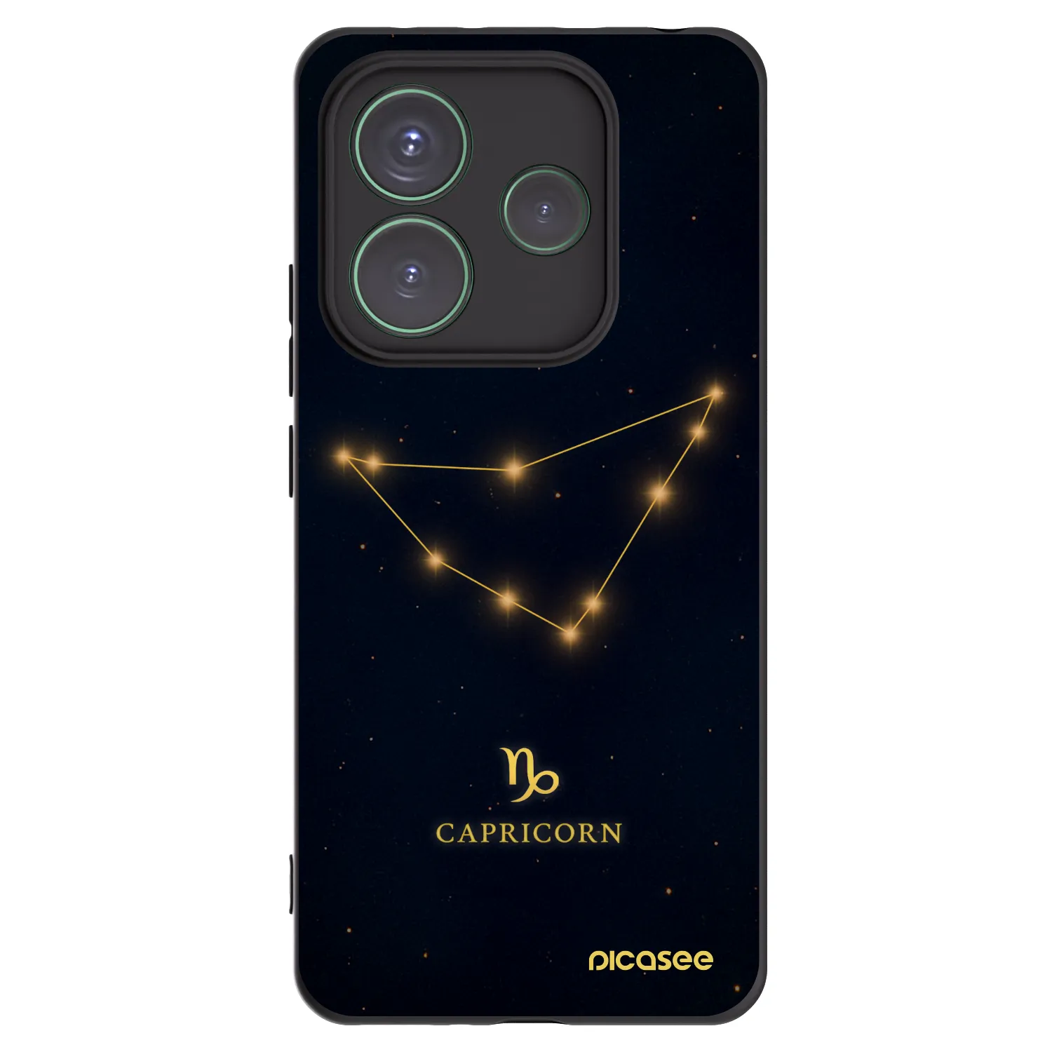 Picasee silikonski črni ovitek za Xiaomi Redmi Note 14 5G - CAPRICORN