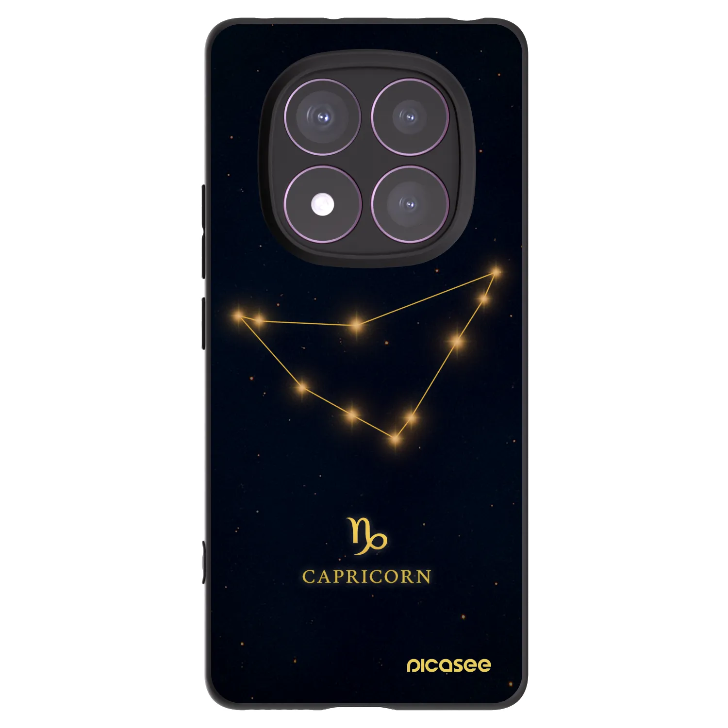 Picasee silikonski črni ovitek za Xiaomi Redmi Note 14 Pro 4G - CAPRICORN
