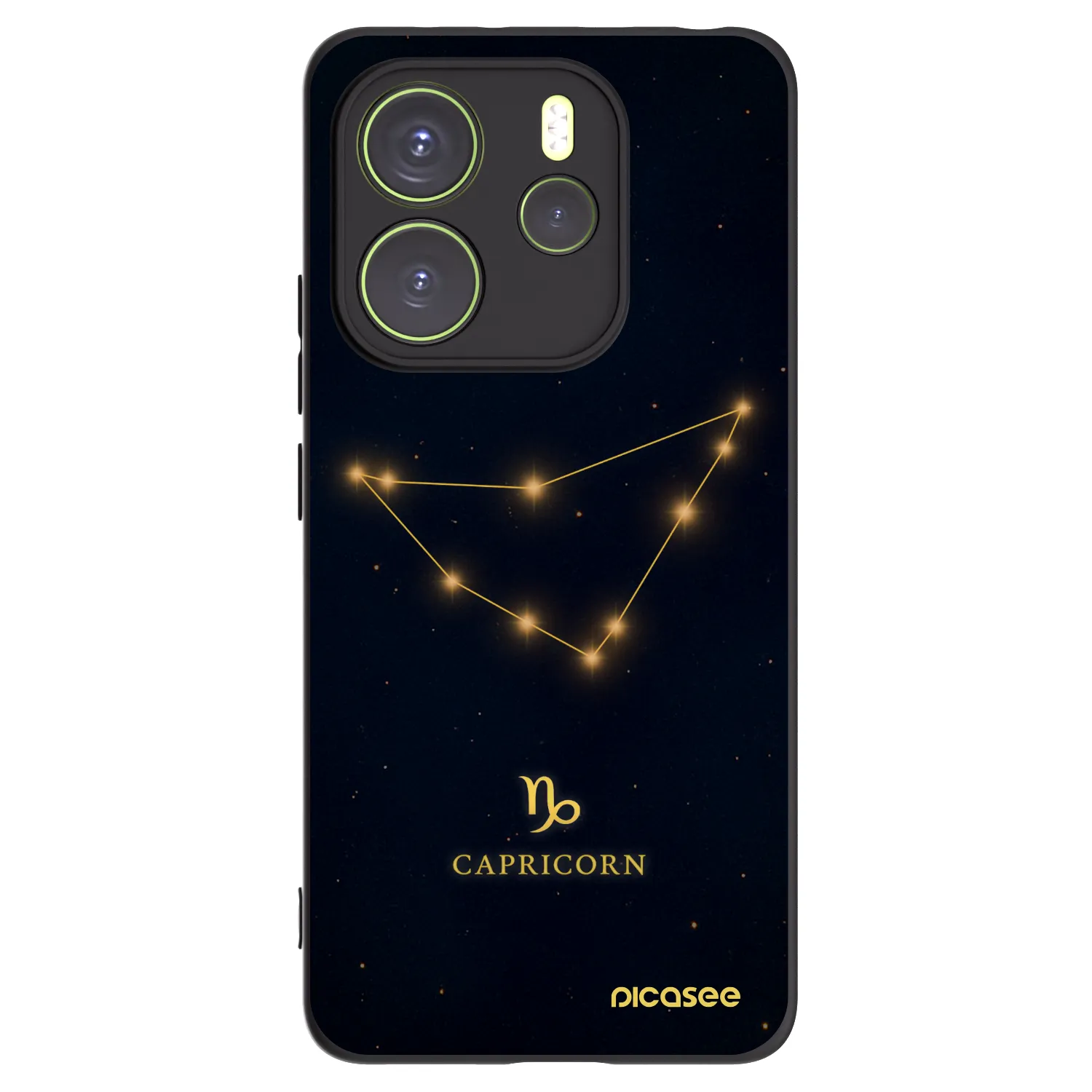 Picasee silikonski črni ovitek za Xiaomi Redmi Note 14 4G - CAPRICORN