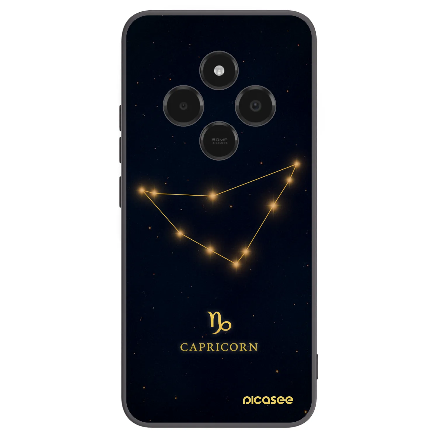 Picasee silikonski črni ovitek za Xiaomi Poco C75 - CAPRICORN