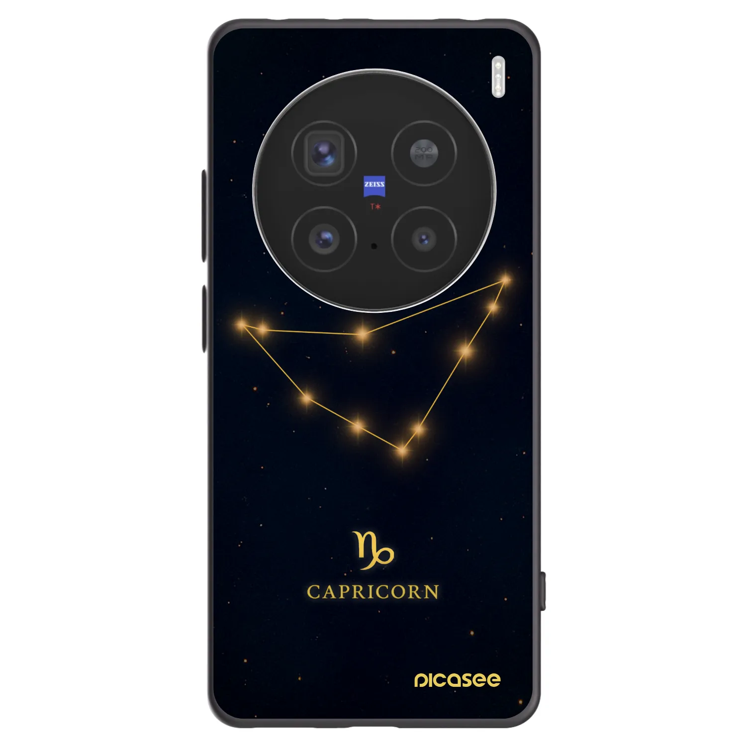 Picasee silikonski črni ovitek za Vivo X200 Pro - CAPRICORN