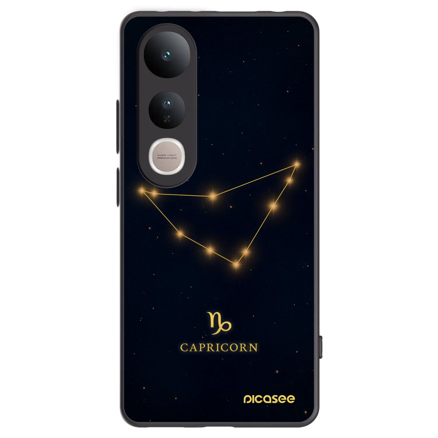 Picasee silikonski črni ovitek za Vivo V50 Lite 5G - CAPRICORN