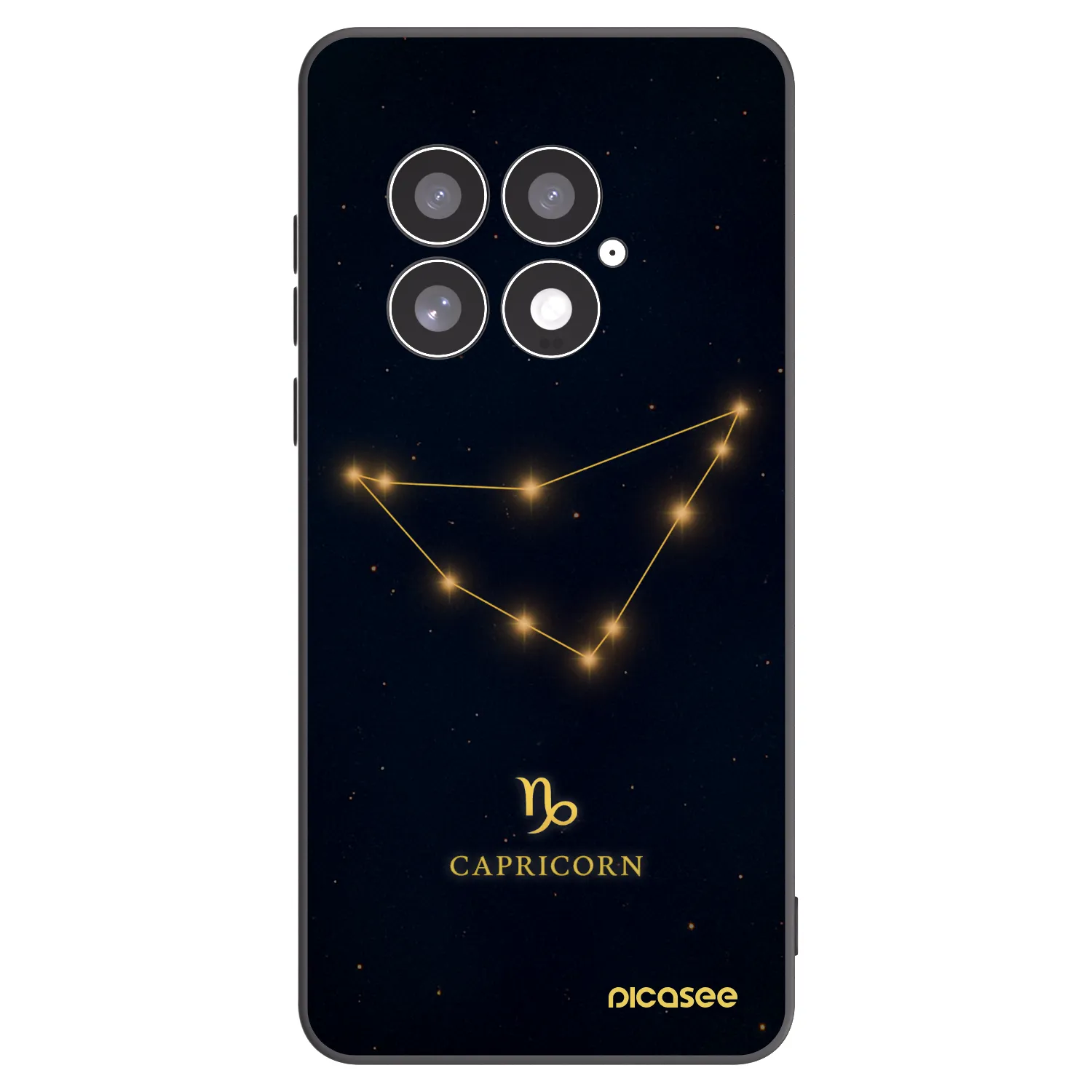 Picasee silikonski črni ovitek za OnePlus 13 5G - CAPRICORN