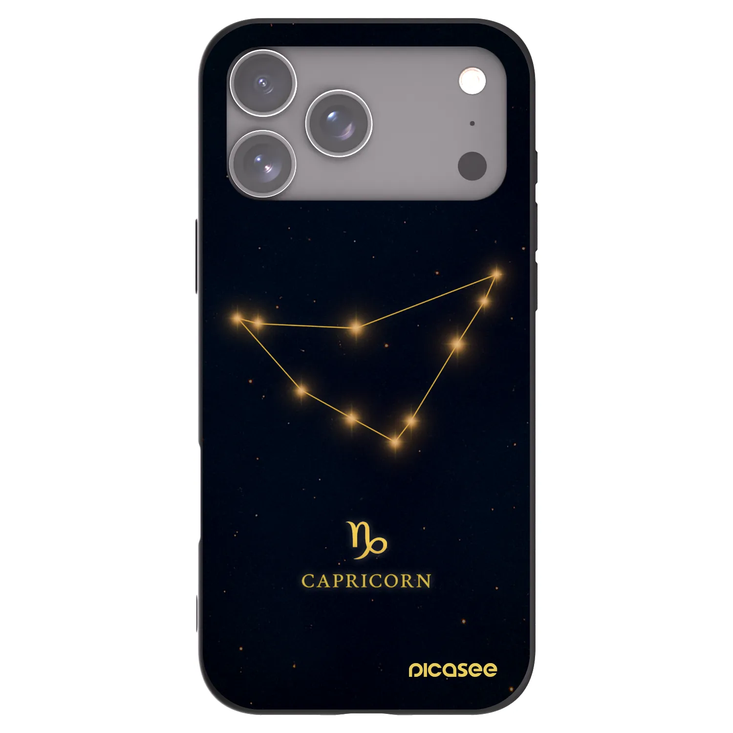 Picasee silikonski črni ovitek za Apple iPhone 17 Pro Max - CAPRICORN