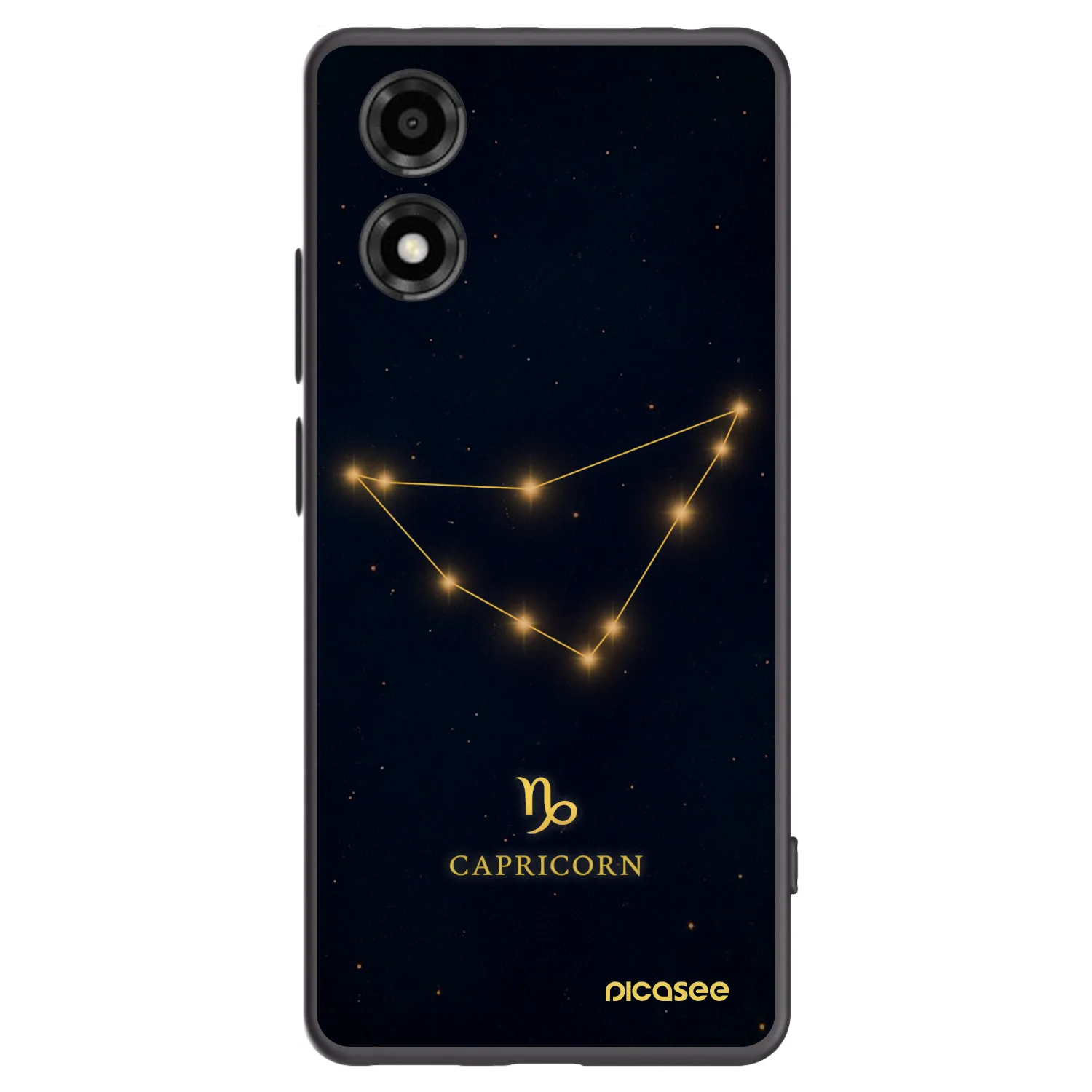 Picasee silikonski črni ovitek za Motorola Moto E14 - CAPRICORN