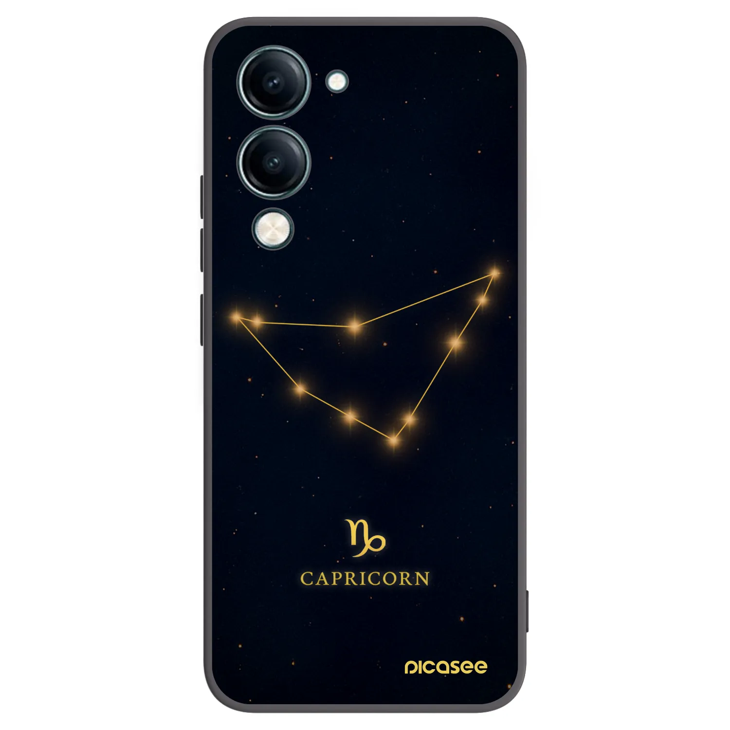 Picasee silikonski črni ovitek za Vivo Y29s 5G - CAPRICORN