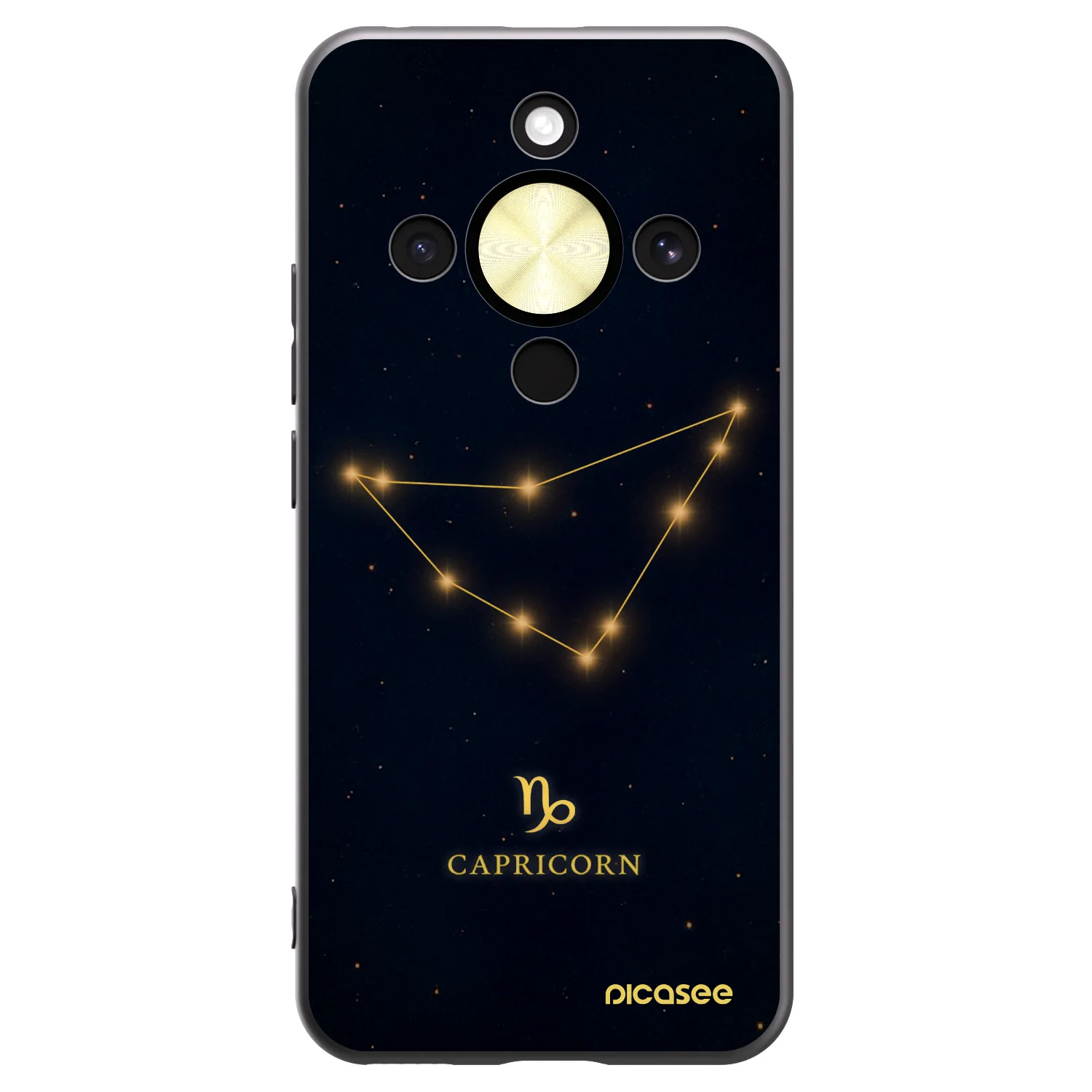 Picasee silikonski črni ovitek za Honor Magic8 Lite 5G - CAPRICORN