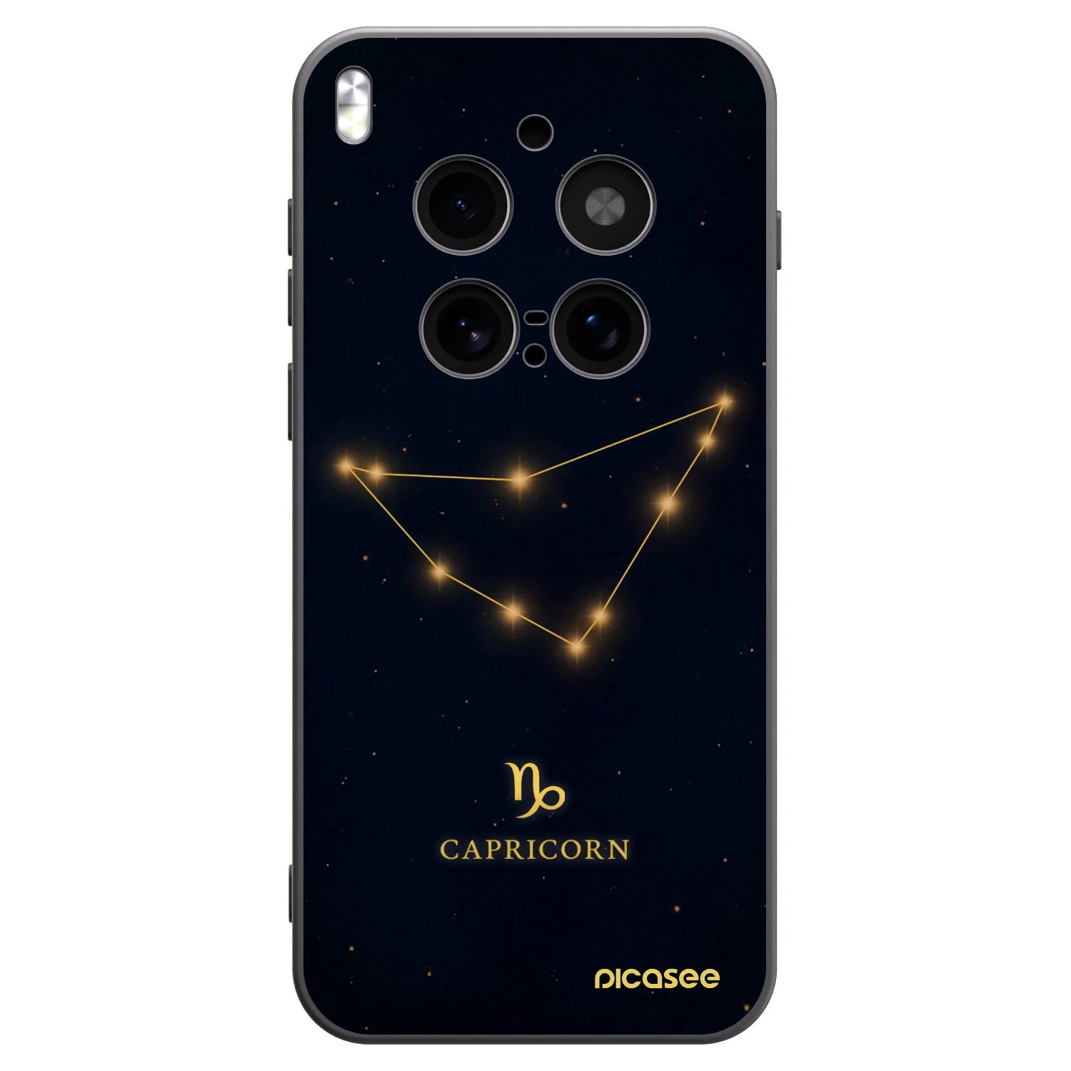 Picasee silikonski črni ovitek za Vivo X300 Pro - CAPRICORN