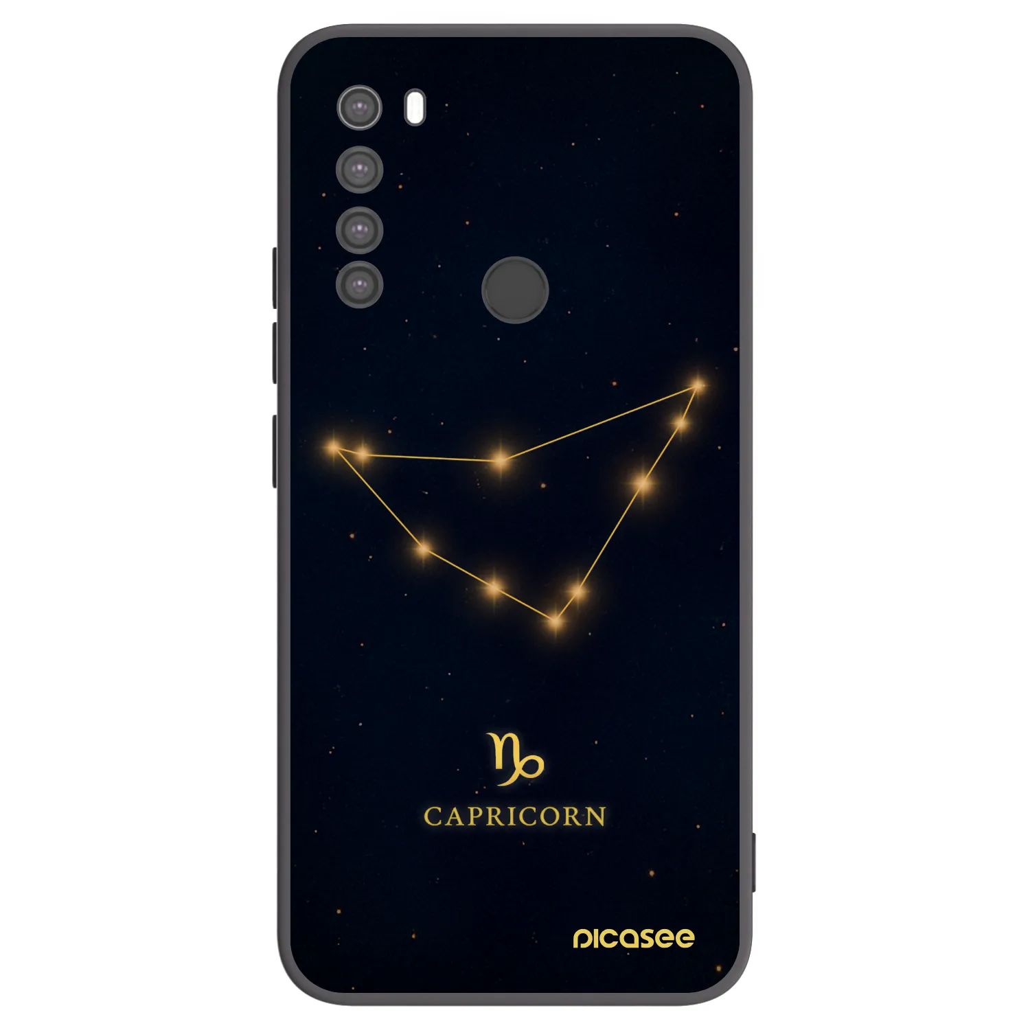 Picasee silikonski črni ovitek za Xiaomi Redmi Note 8 - CAPRICORN