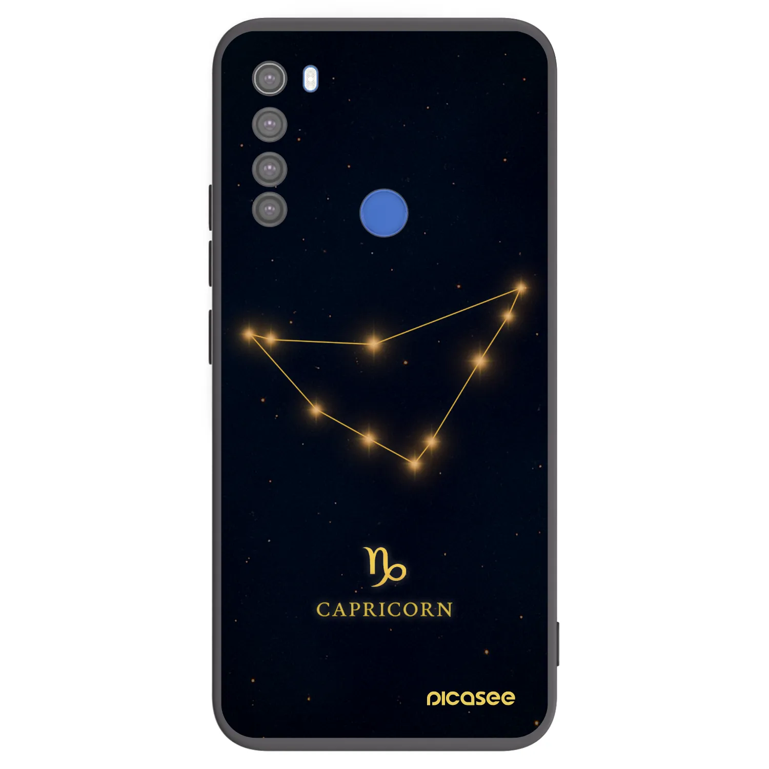 Picasee silikonski črni ovitek za Xiaomi Redmi Note 8T - CAPRICORN