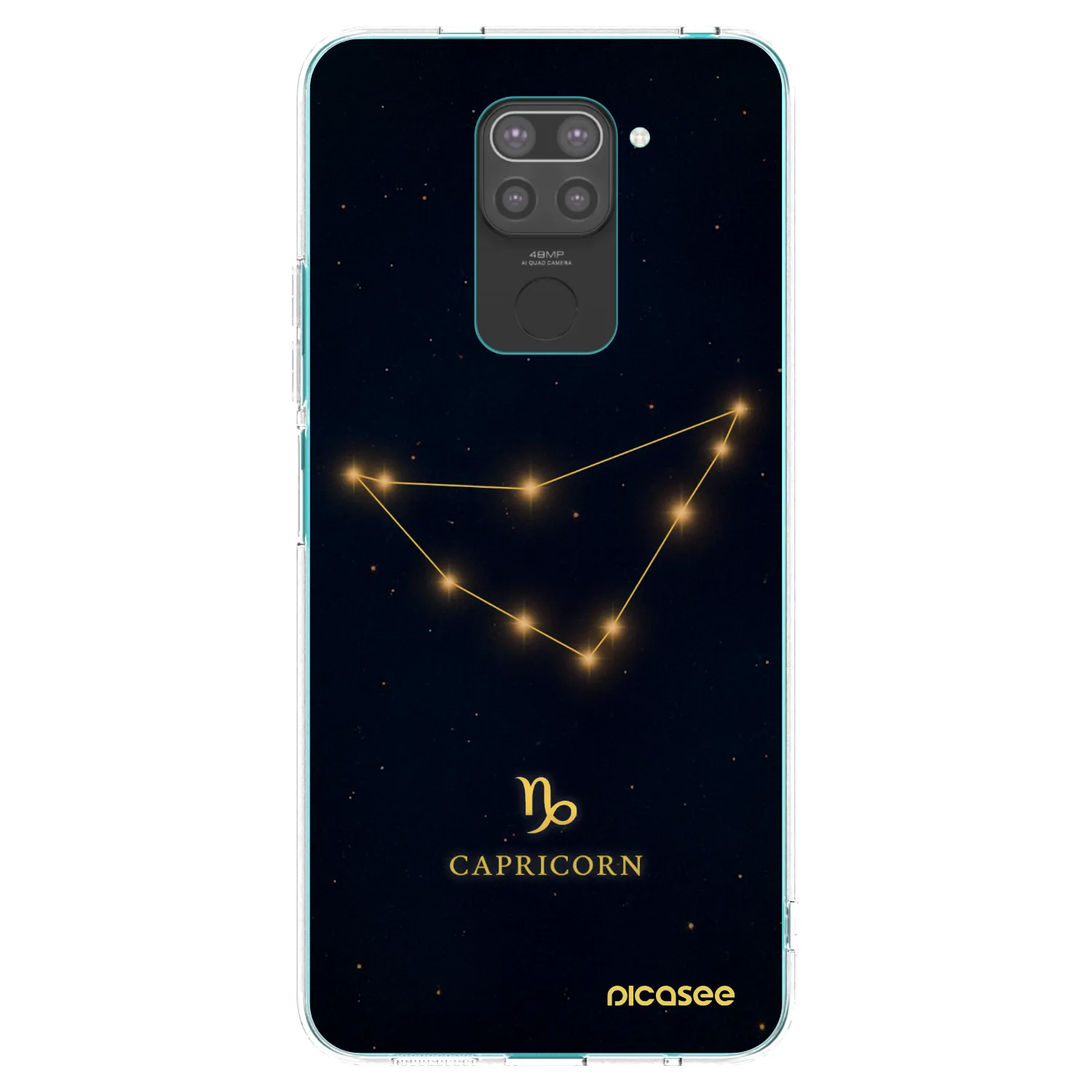 Picasee silikonski črni ovitek za Xiaomi Redmi Note 9 - CAPRICORN