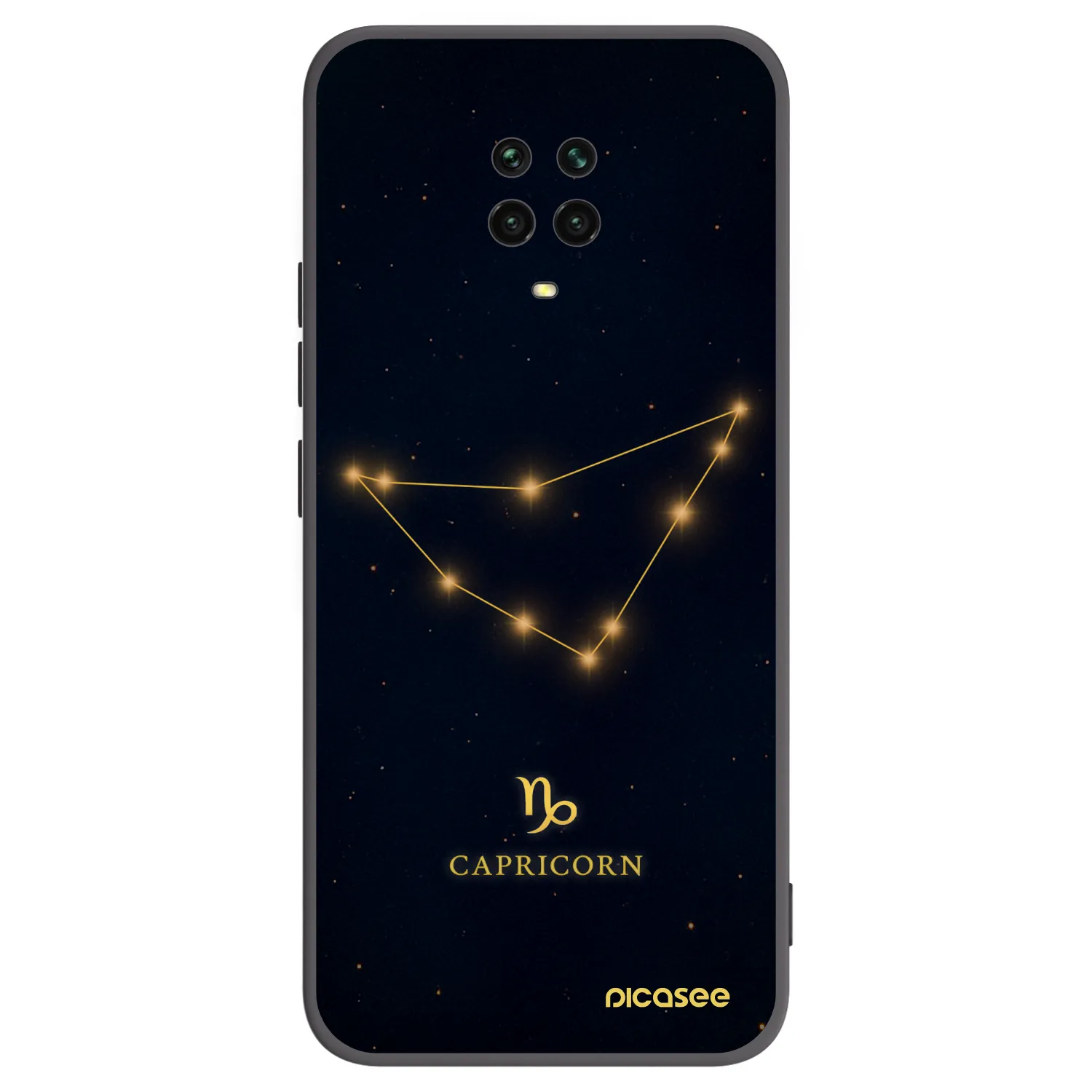 Picasee silikonski črni ovitek za Xiaomi Redmi Note 9S - CAPRICORN