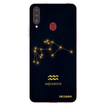 Picasee silikonski prozorni ovitek za Samsung Galaxy A20s - AQUARIUS