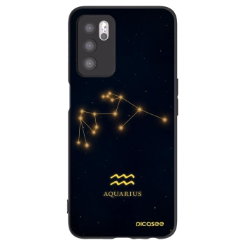 Picasee silikonski črni ovitek za OPPO A16s - AQUARIUS