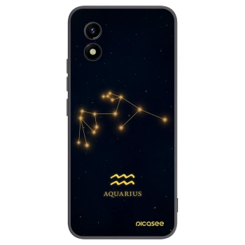 Picasee silikonski črni ovitek za Vivo Y01 - AQUARIUS