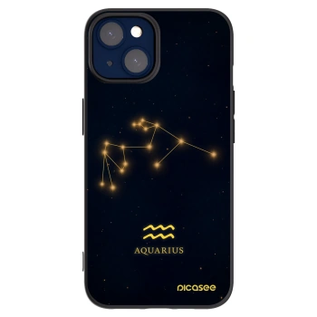 Picasee silikonski črni ovitek za Apple iPhone 14 - AQUARIUS