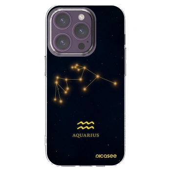 Picasee silikonski prozorni ovitek za Apple iPhone 14 Pro - AQUARIUS