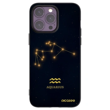 Picasee silikonski črni ovitek za Apple iPhone 14 Pro Max - AQUARIUS