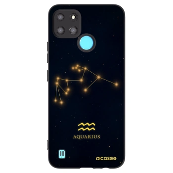 Picasee silikonski črni ovitek za Realme C21Y - AQUARIUS