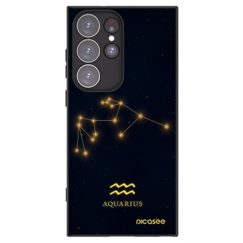 Picasee silikonski črni ovitek za Samsung Galaxy S23 Ultra 5G - AQUARIUS
