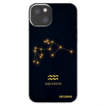 Picasee silikonski prozorni ovitek za Apple iPhone 15 Plus - AQUARIUS
