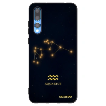 Picasee silikonski črni ovitek za Huawei P20 Pro - AQUARIUS