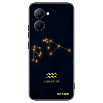 Picasee silikonski črni ovitek za Realme C33 (2023) - AQUARIUS