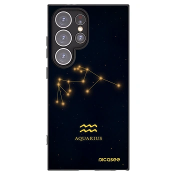 Picasee silikonski črni ovitek za Samsung Galaxy S24 Ultra S928B 5G - AQUARIUS