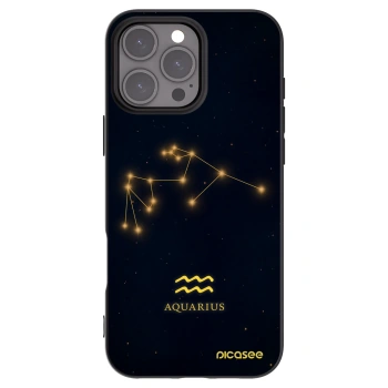 Picasee silikonski črni ovitek za Apple iPhone 16 Pro Max - AQUARIUS