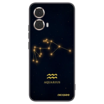 Picasee silikonski črni ovitek za Motorola Moto G85 - AQUARIUS
