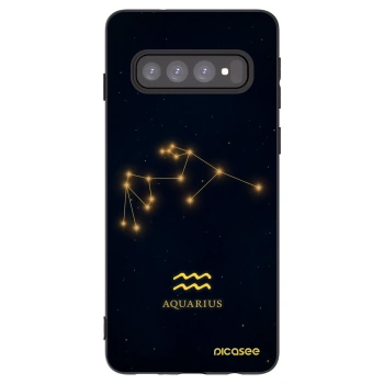 Picasee silikonski črni ovitek za Samsung Galaxy S10 G973 - AQUARIUS