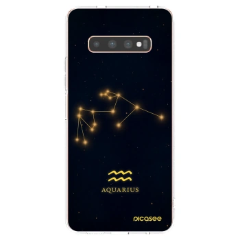 Picasee silikonski prozorni ovitek za Samsung Galaxy S10 Plus G975 - AQUARIUS