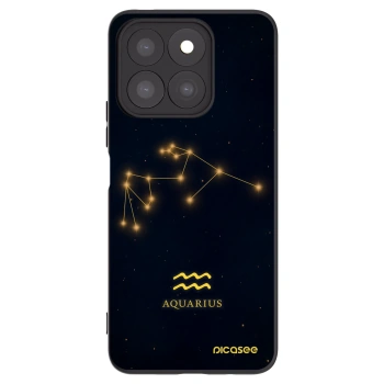 Picasee silikonski črni ovitek za Honor X8c - AQUARIUS