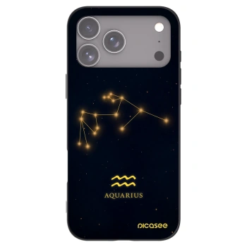 Picasee silikonski črni ovitek za Apple iPhone 17 Pro Max - AQUARIUS