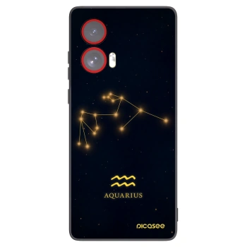 Picasee silikonski črni ovitek za Motorola Edge 50 Fusion - AQUARIUS